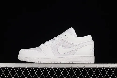 All categories Air Jordan Jordan series basketball shoes Air Jordan 1 Low Air Jordan 1 Low Quilted "Triple White" AJ1 Joe 1 all white low-top basketball shoes DB6480-100